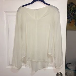White/cream chiffon blouse